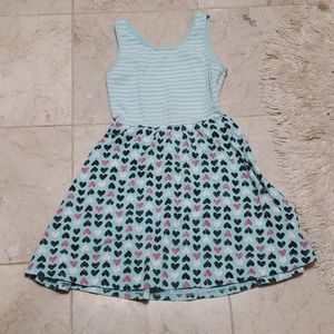 Blue dress with hearts